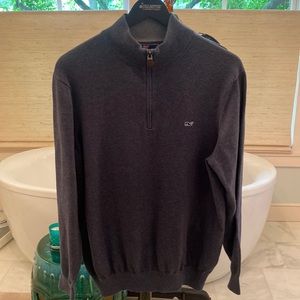 Vineyard Vines men's cotton quarter zip sweater